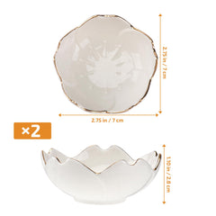 DOITOOL white gold rimmed dishes soy sauce