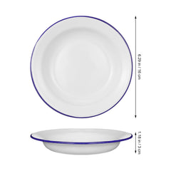 Stackable enamel plates for daily use