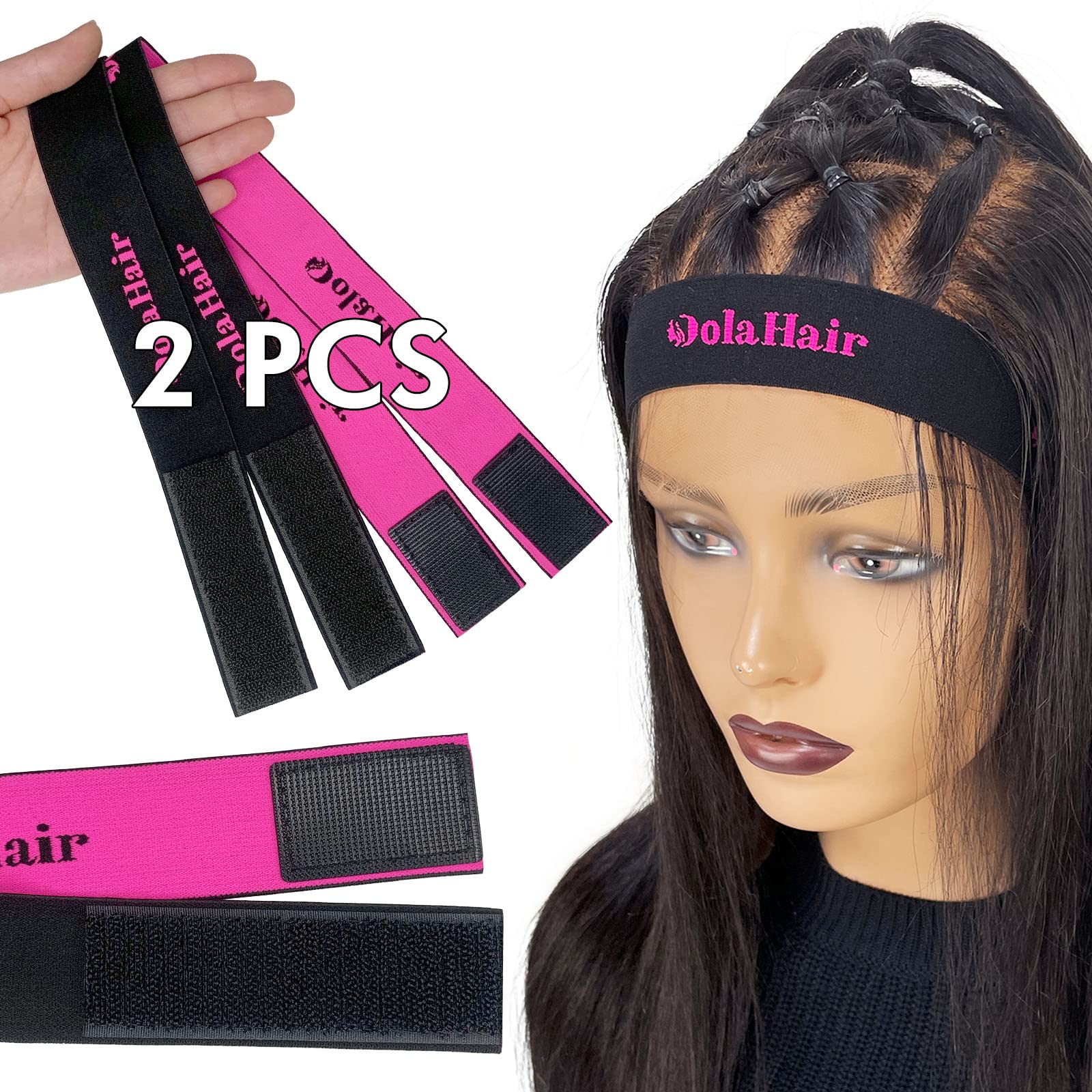 Dolahair elastic bands for wigs included two pieces