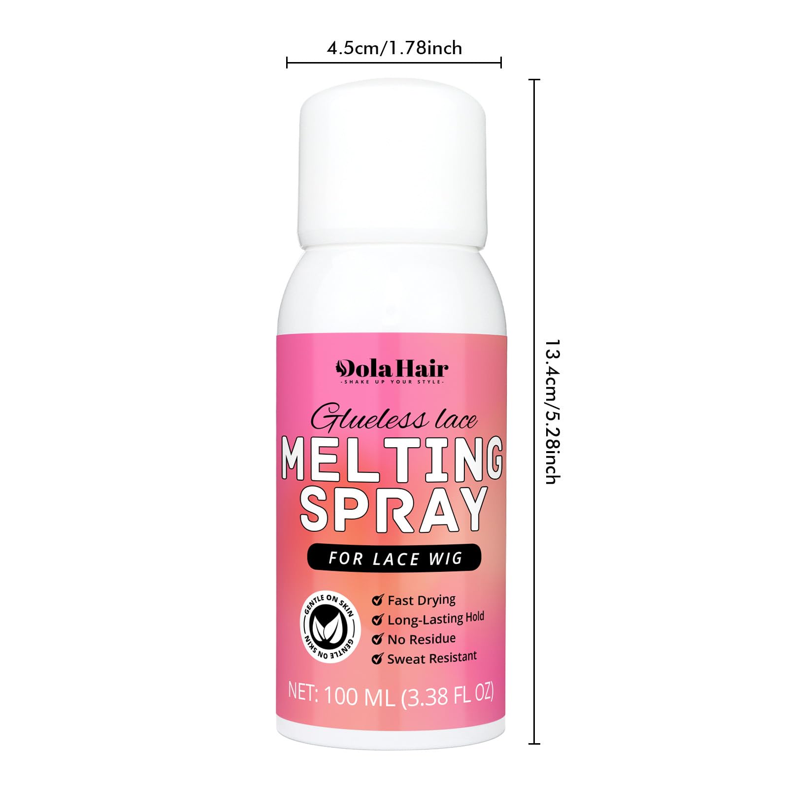 Water removable spray for bald cap method lace melt