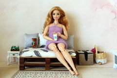 Realistic dollhouse coffee mug made of clay image