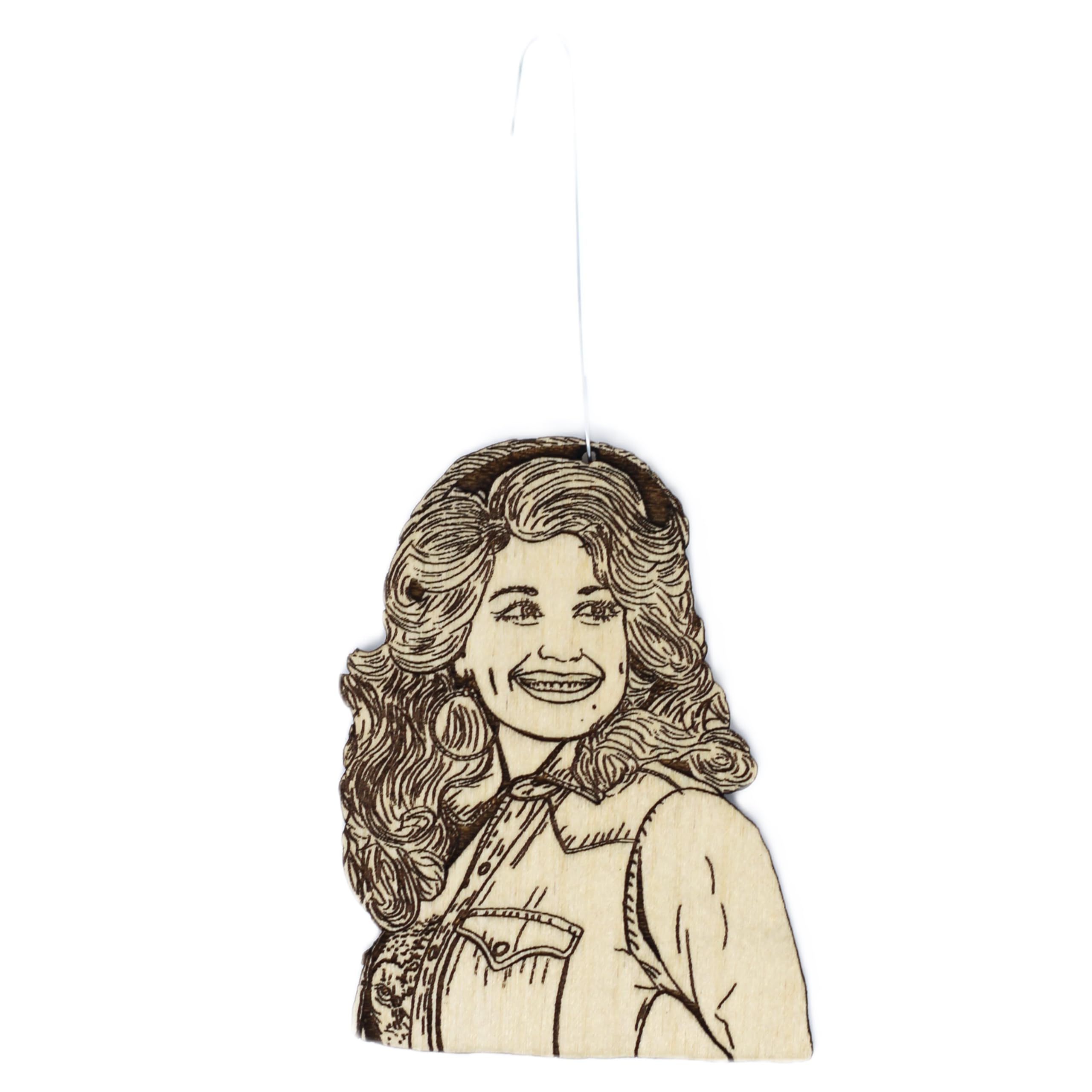 Dolly Wood birch wood ornament with durable hanger