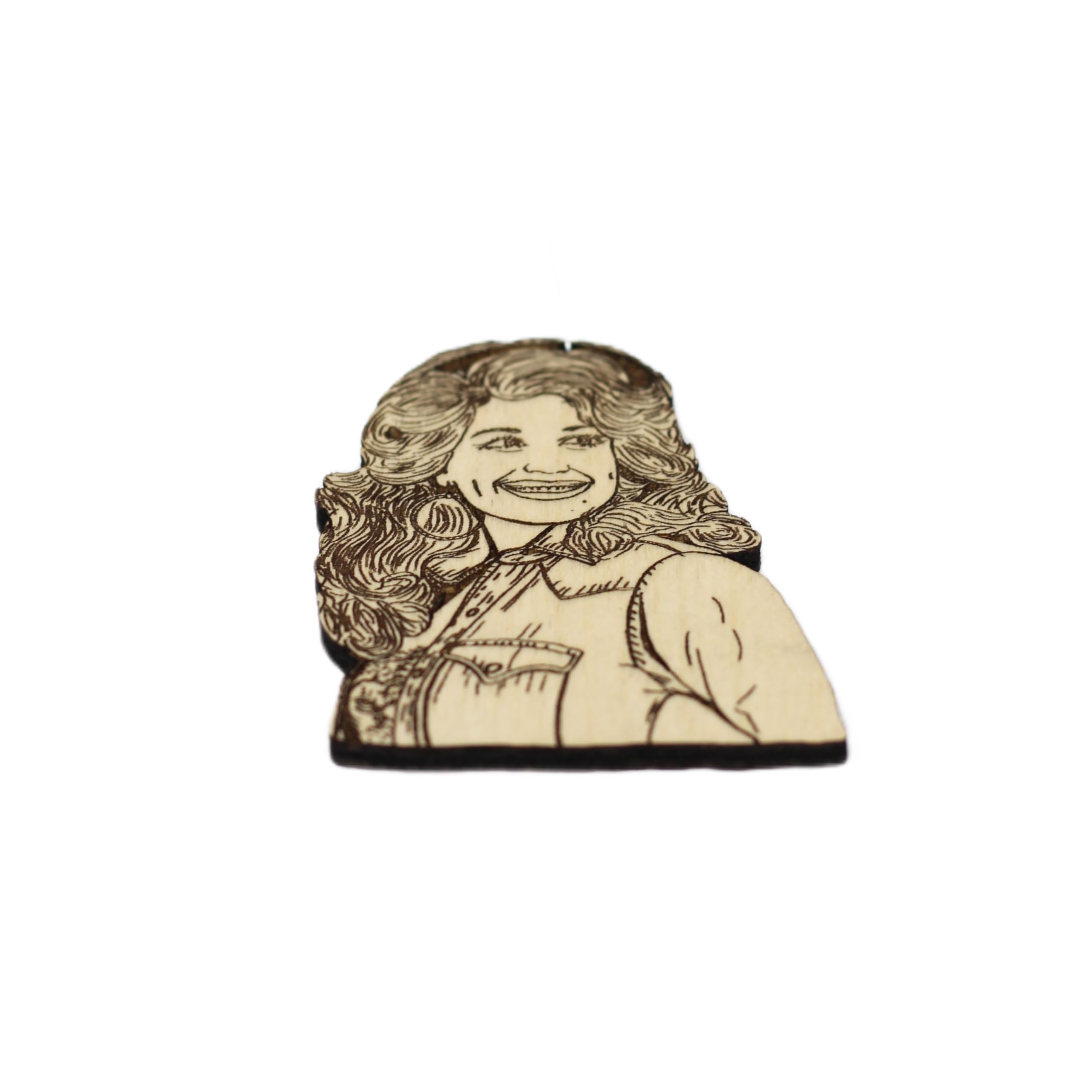Portland studio Dolly Wood ornament designed for display