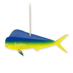 Dolphin Fish Mahi Mahi Christmas Ornament on birch wood
