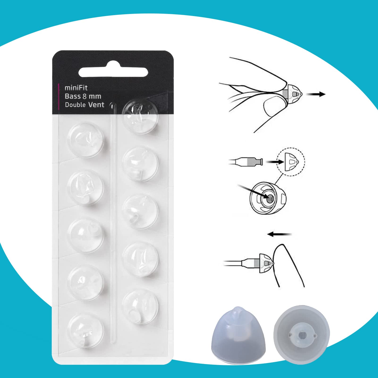 Domes for behind the ear Oticon hearing aids
