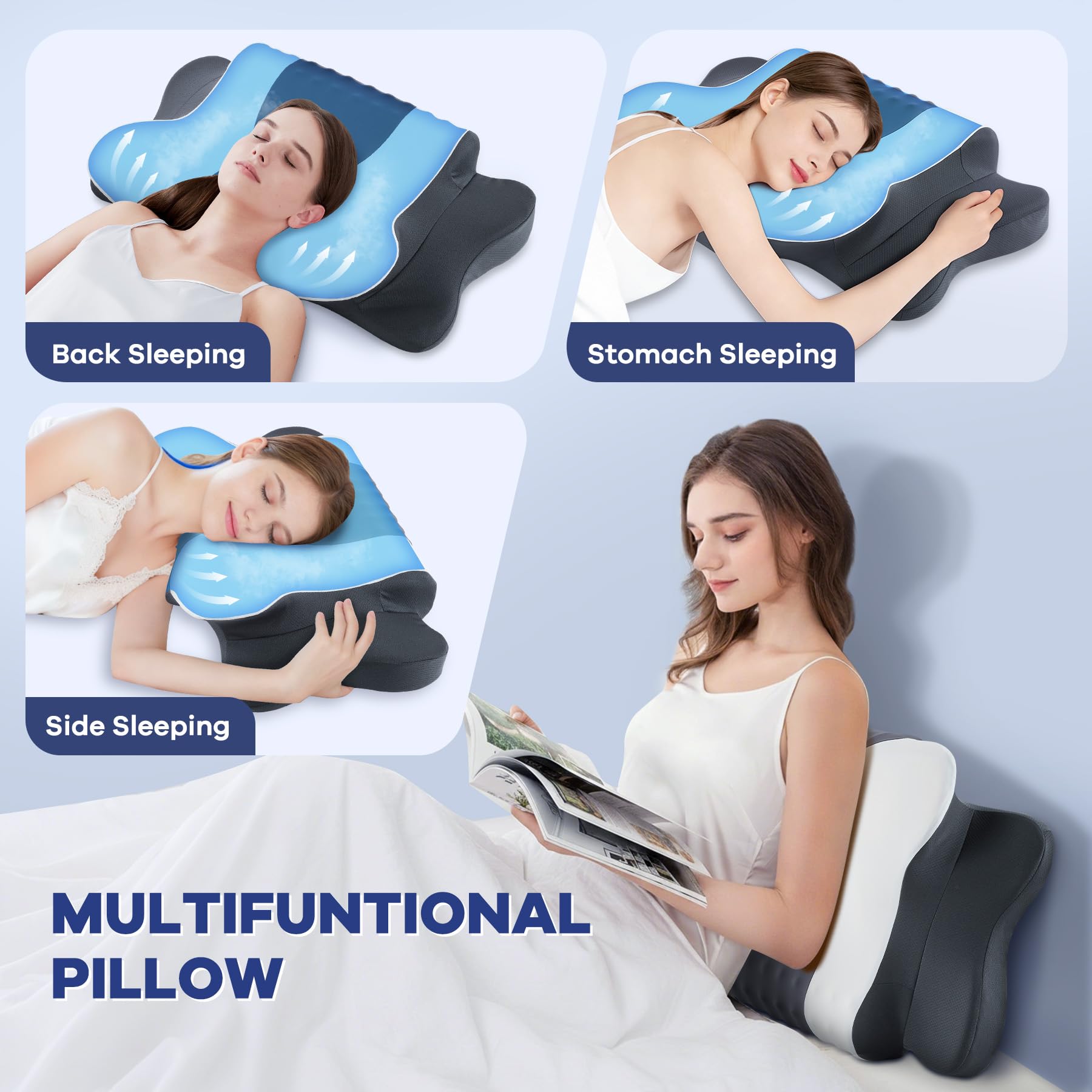 DONAMA pillow suitable for back side and stomach sleepers