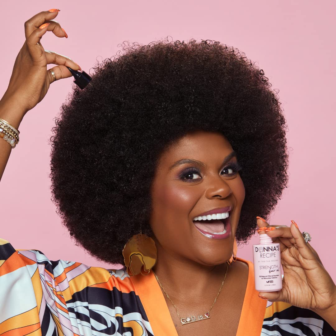 Donna's Recipe Tabitha Brown Strength Hair Oil 1.7 oz bottle