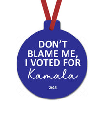 Kamala Harris Christmas ornament double sided aluminum keepsake