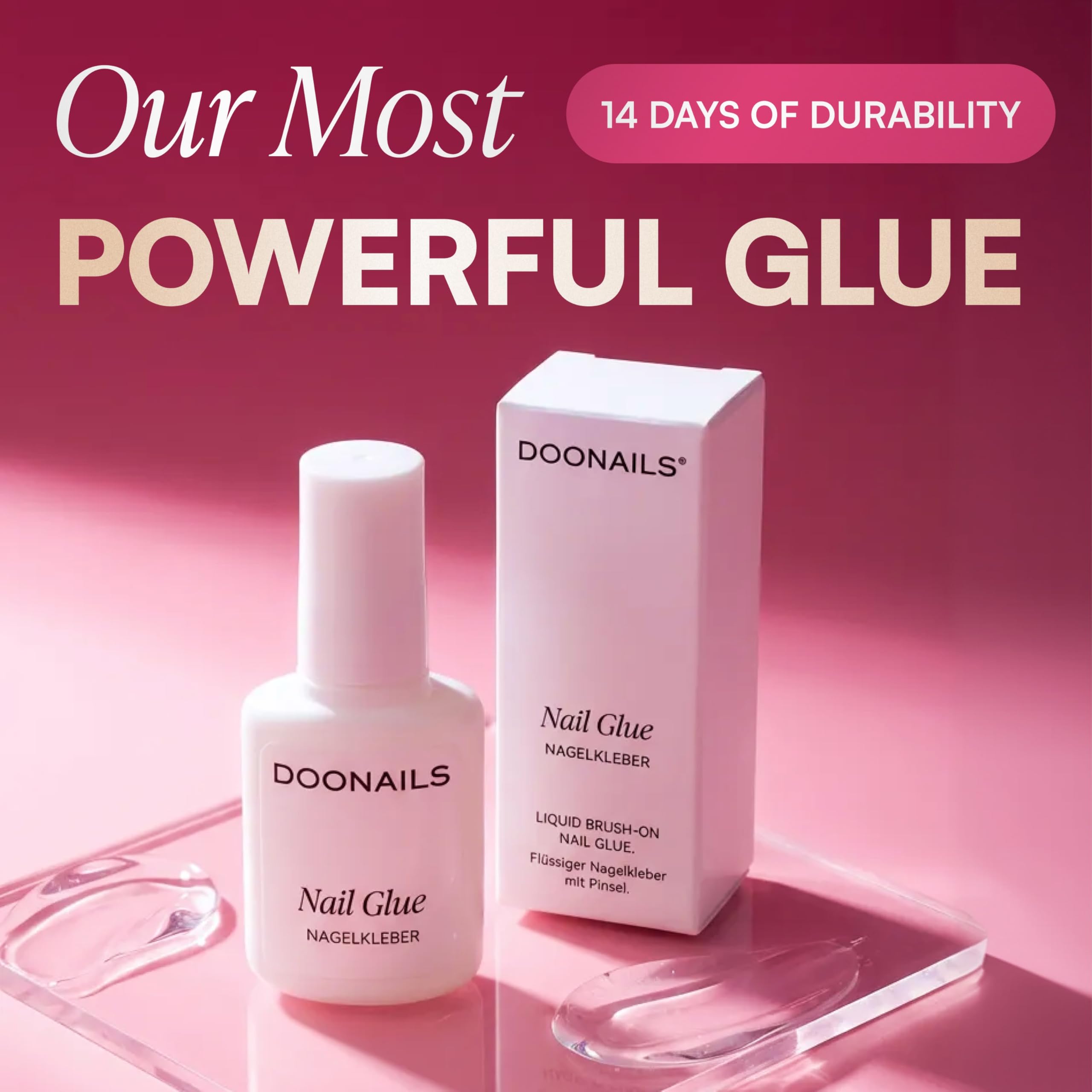 DOONAILS brush-on nail glue for precise application