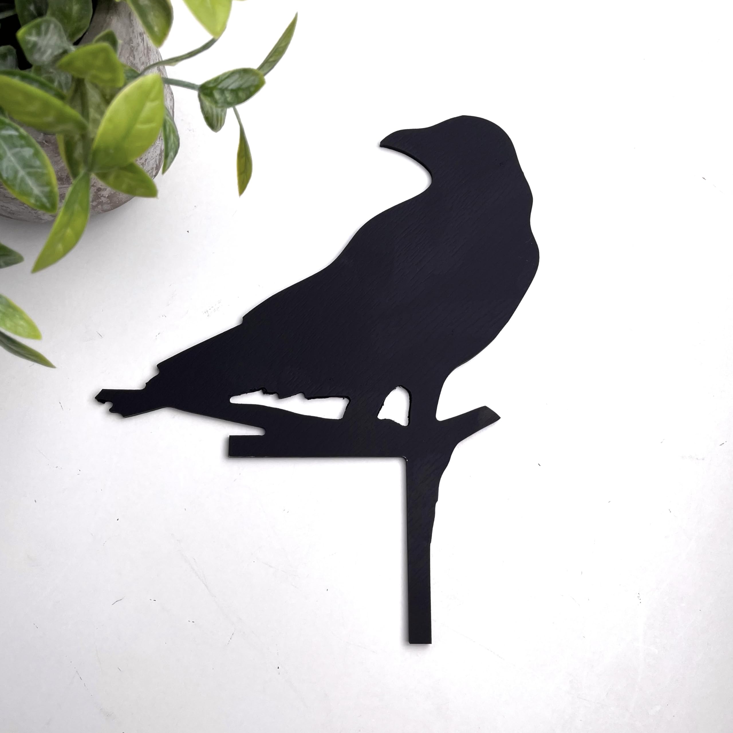 Black crow door sitter decorative plaque for door mantel