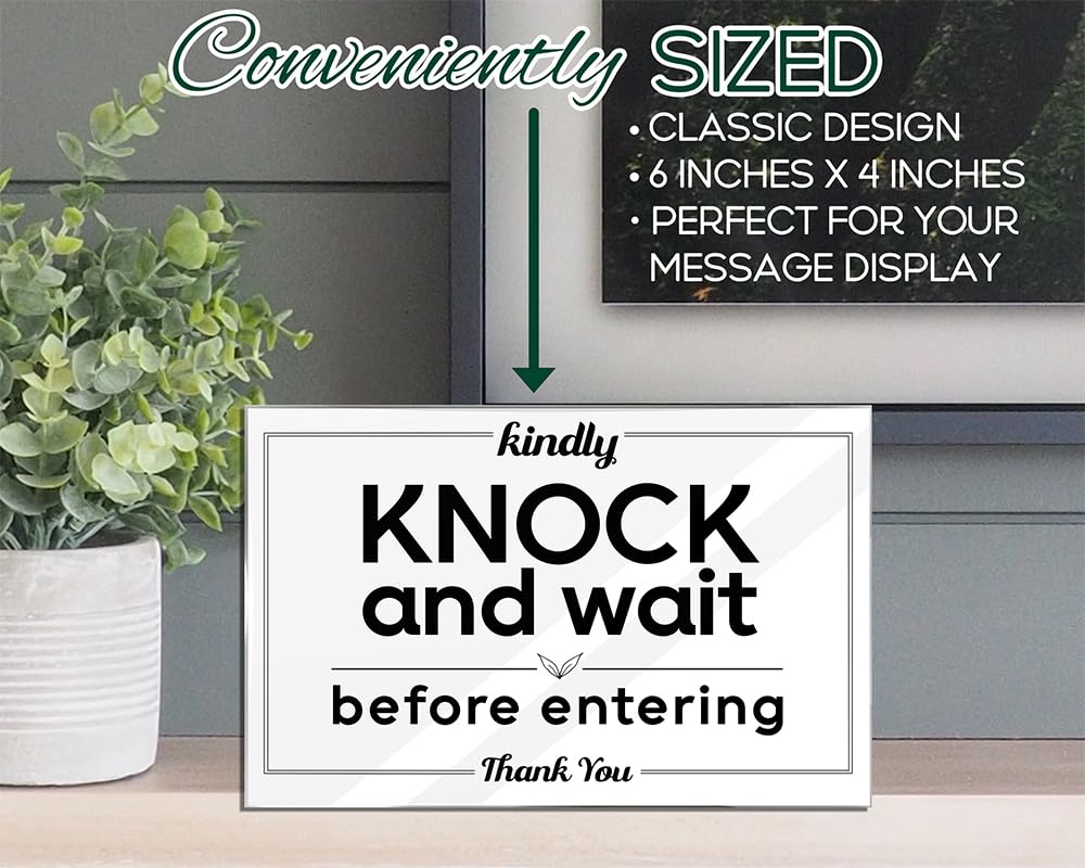 Door entry etiquette notice for rental homes and offices