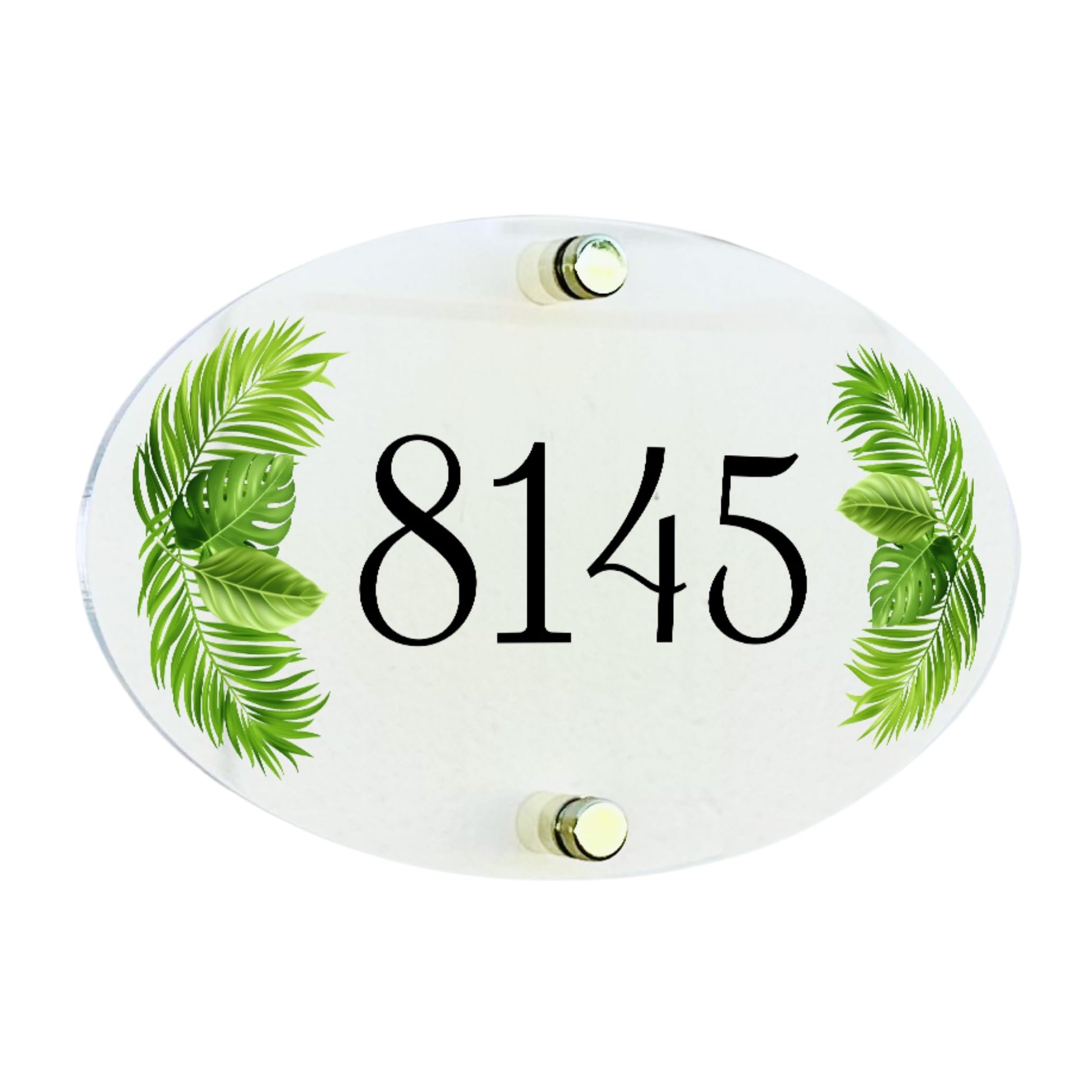 Door Number Sign 8x4 inch clear acrylic door sign