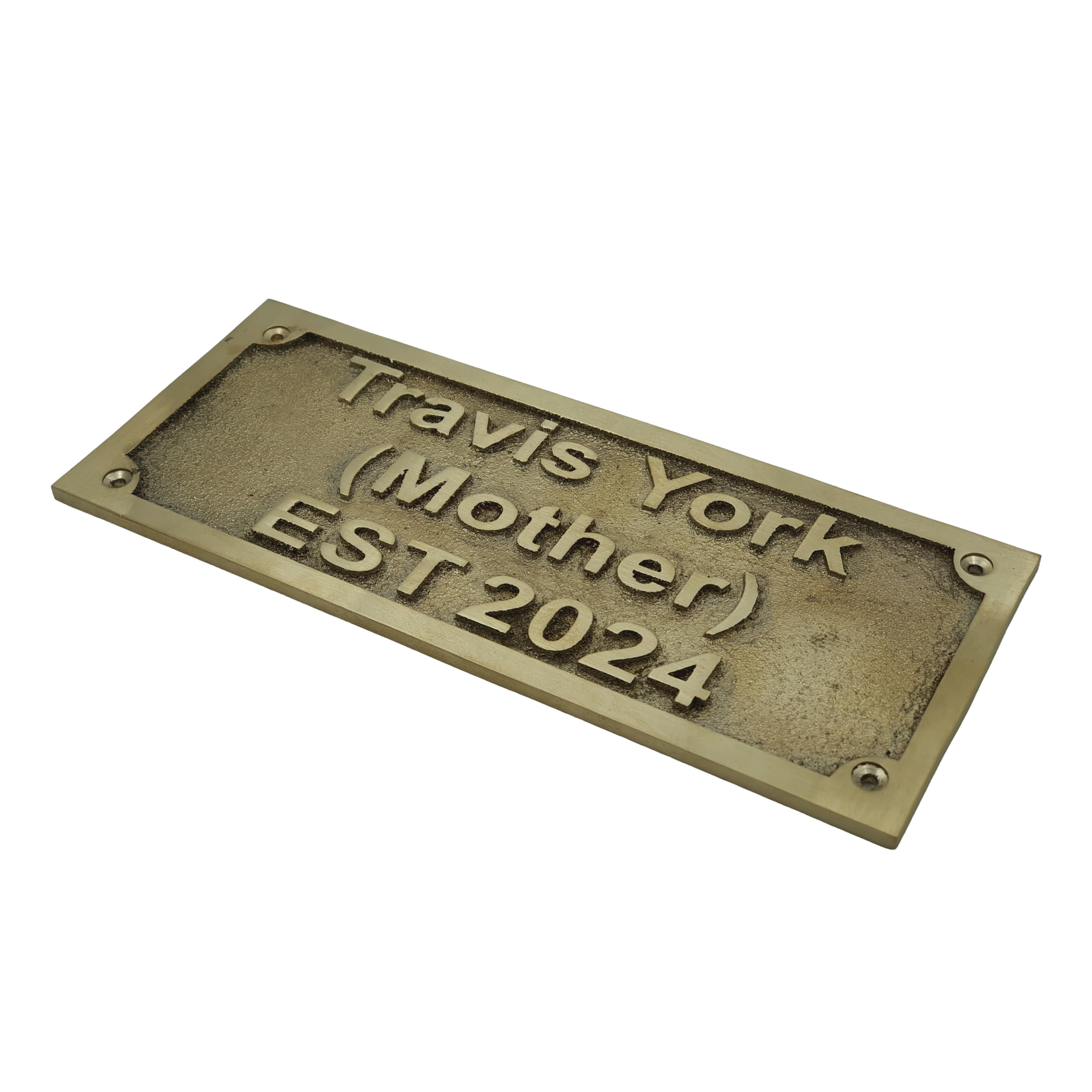 Door sign chrome bronze finish
