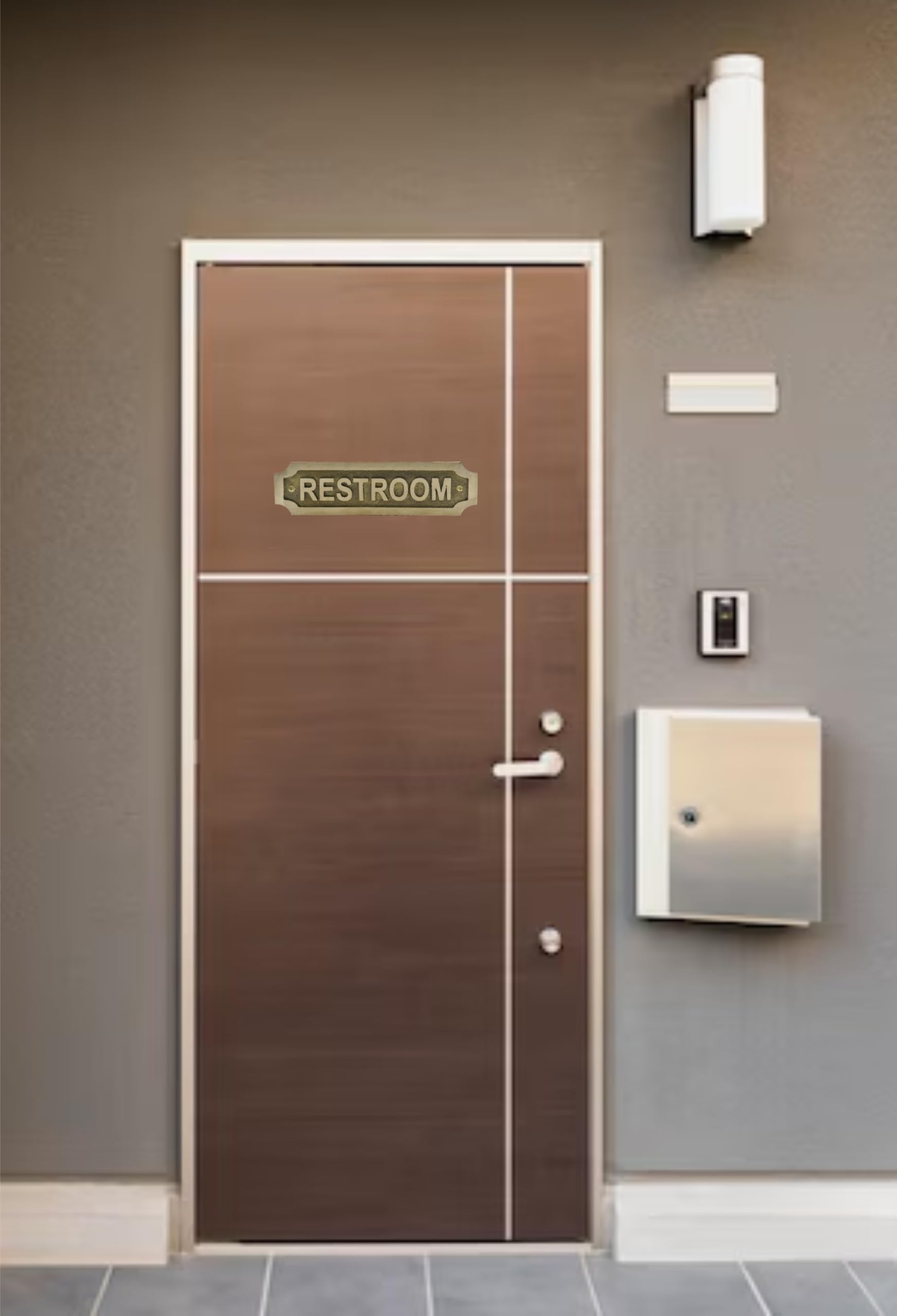 Door sign with logo