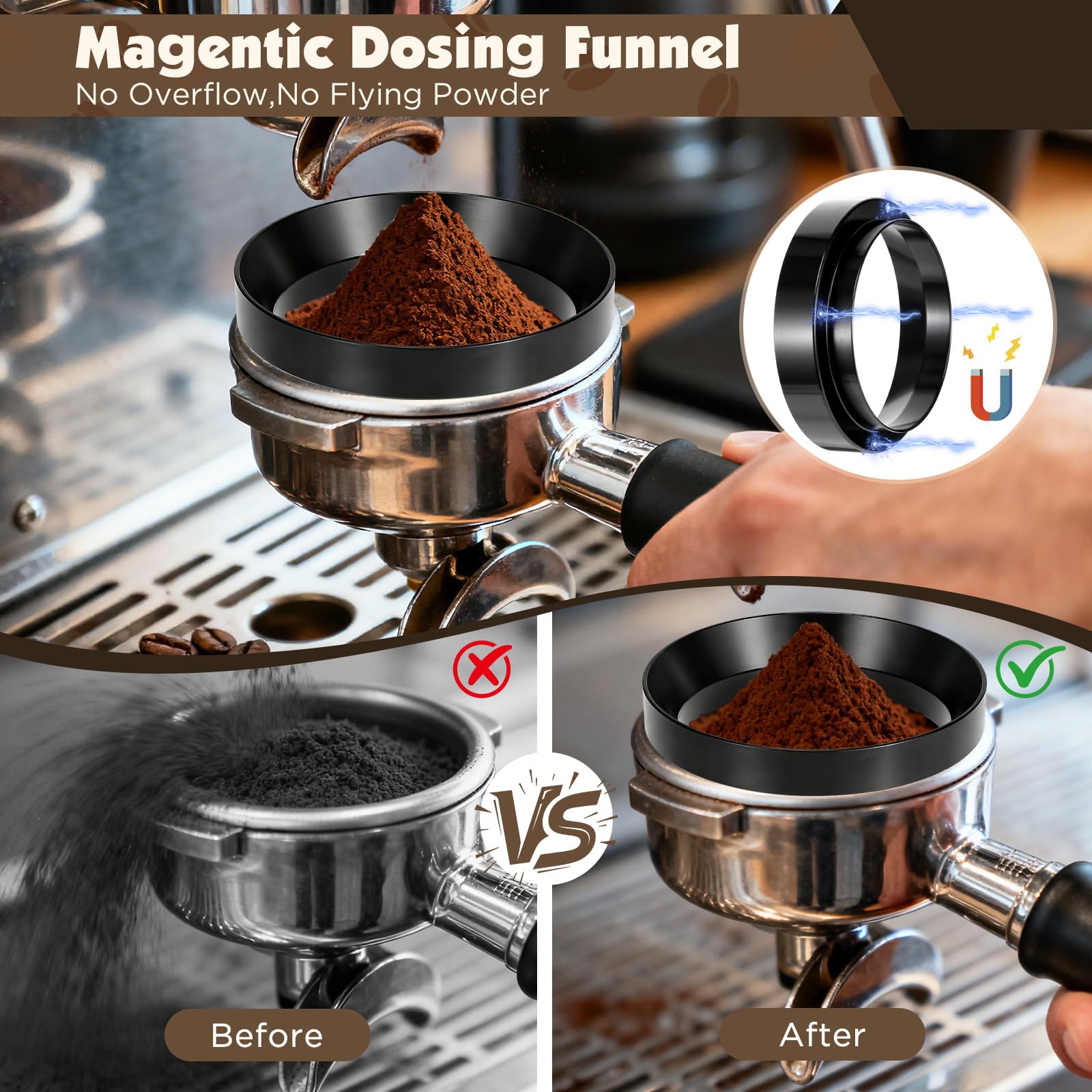 Coffee stirrer for even grounds distribution
