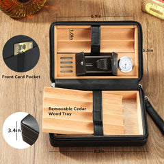 Double jet flame torch lighter integrated with case