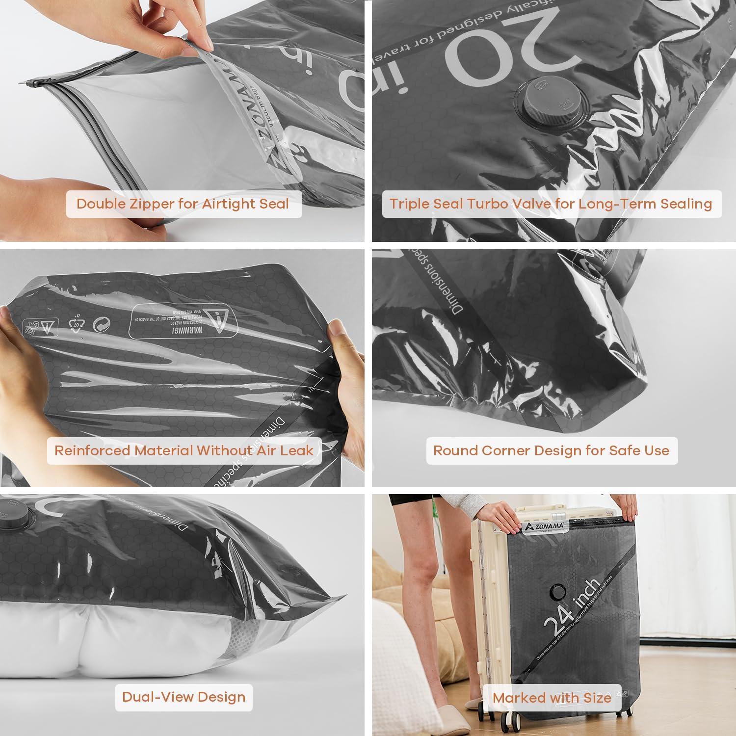 Dual-view design semi-transparent front and clear back