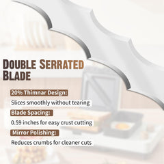 Left handed bread knife design for easy use