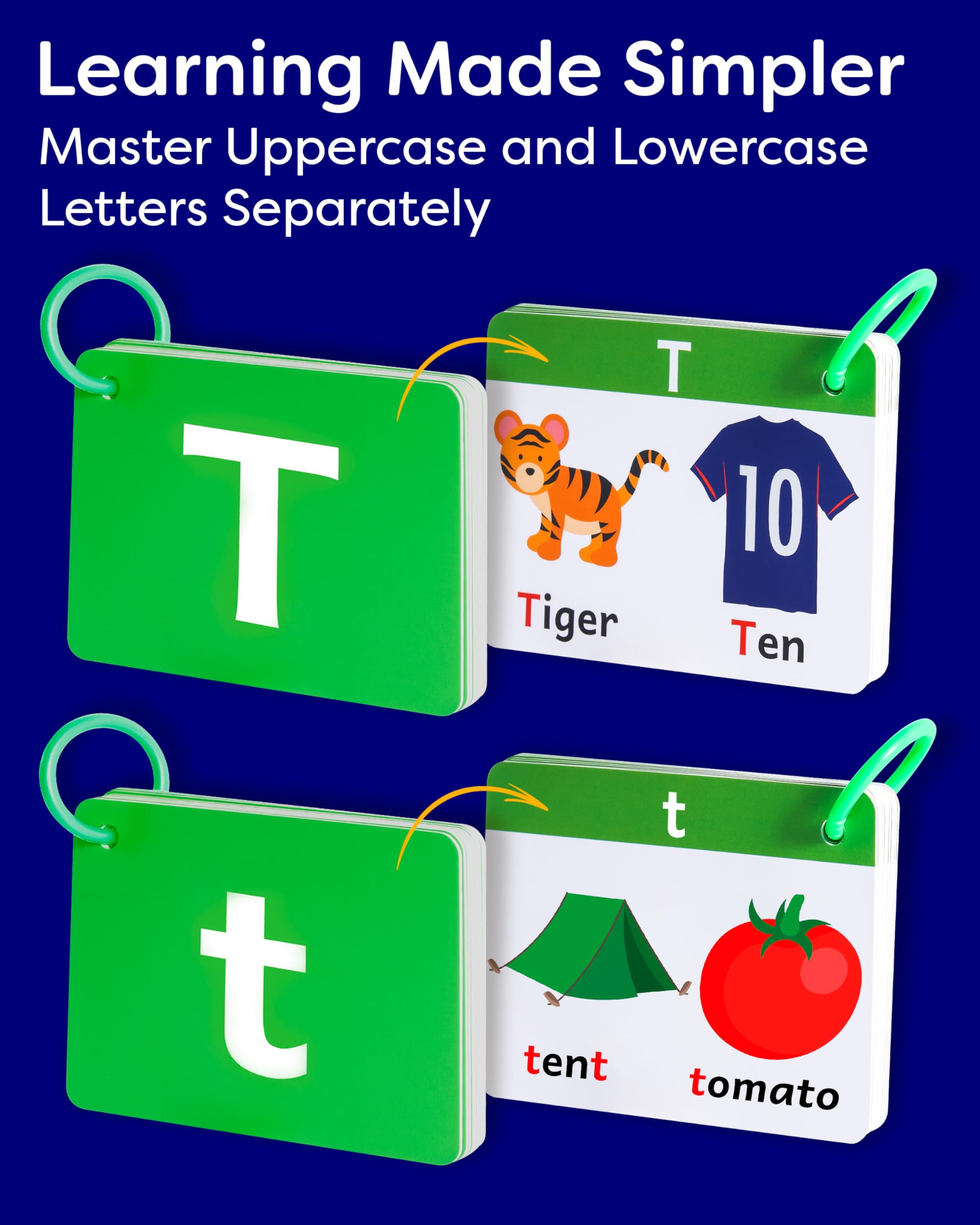 Engaging pictures on jumbo flash cards