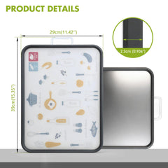 stainless steel side for raw meat on double sided cutting board 16x11