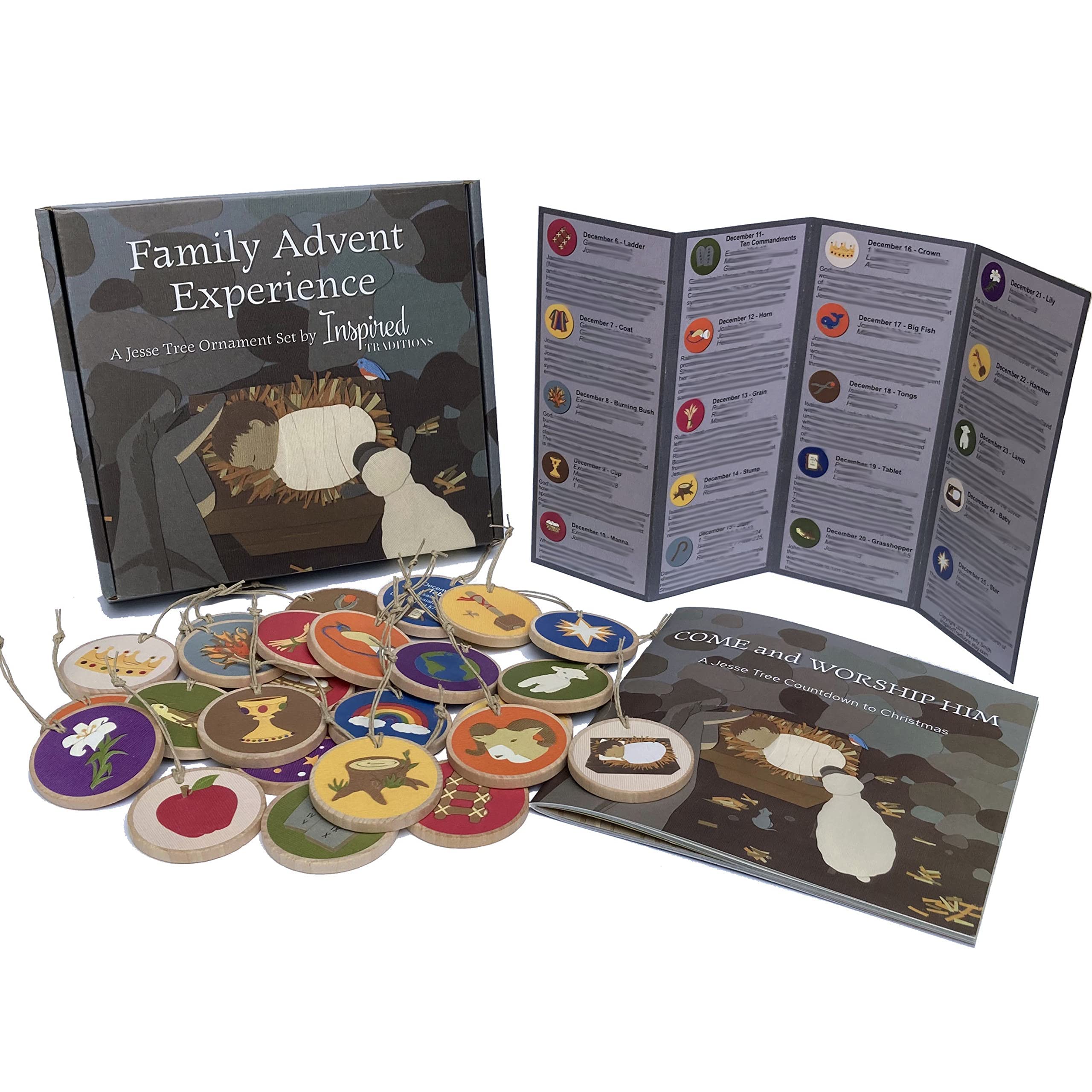 Back of Jesse Tree disc shows scripture references
