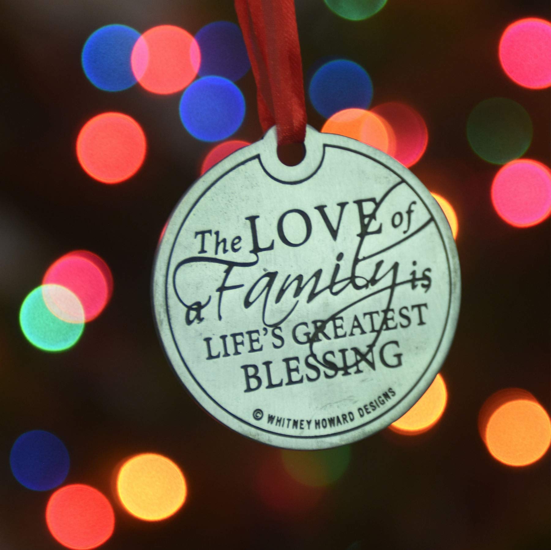 Double sided pewter ornament 2.5 inch diameter