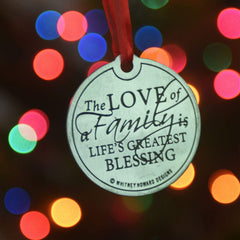 Double sided pewter ornament 2.5 inch diameter