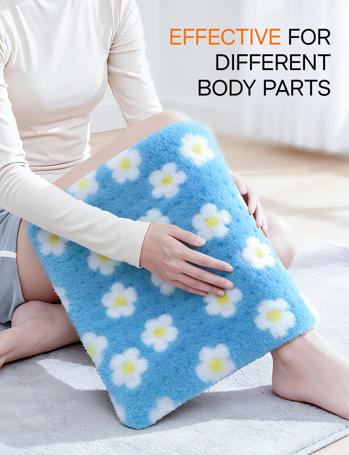 ultra-soft plush fabric heating pad close-up detail