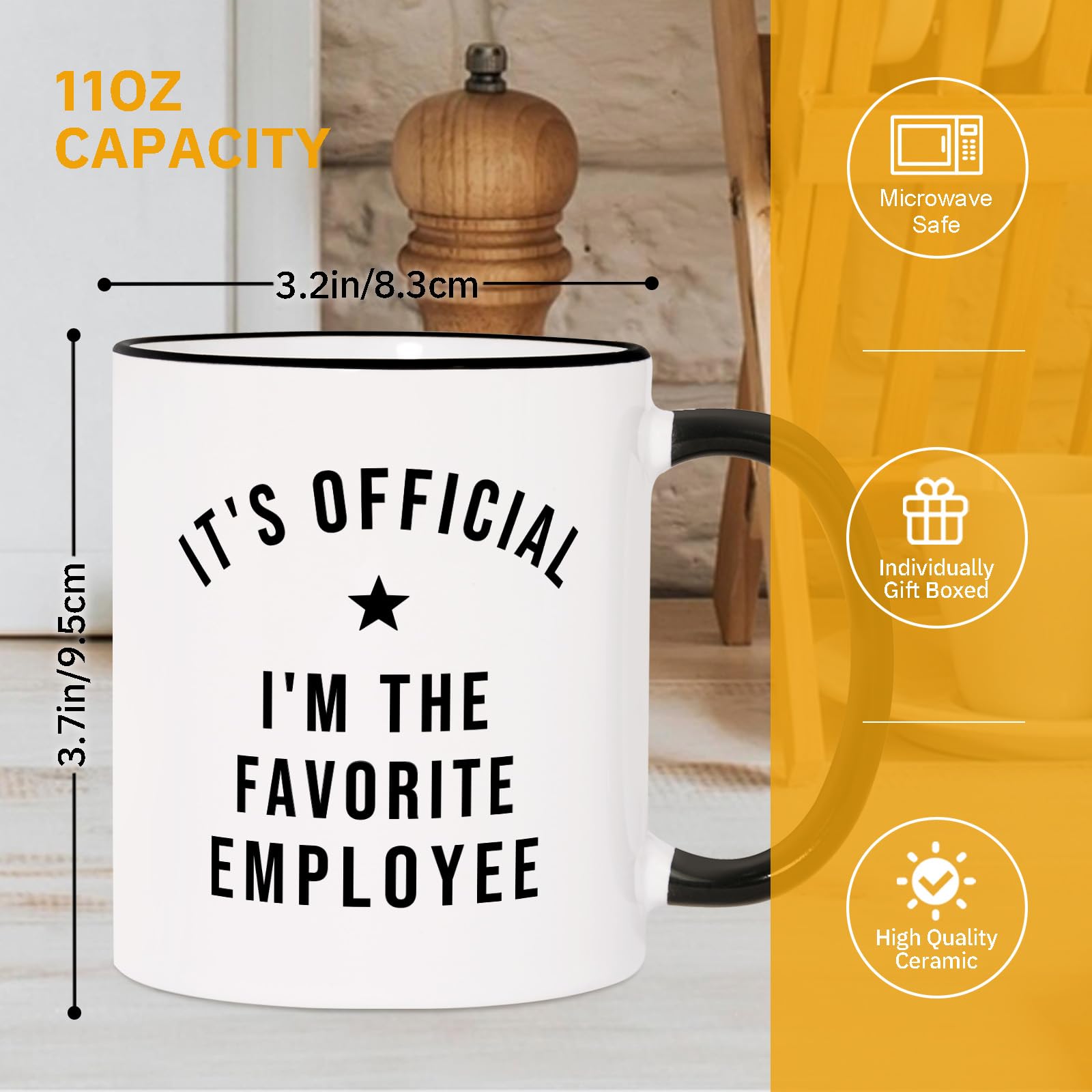 Lead-free ceramic mug suitable for microwave use