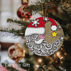 Gold and white hanging string for Santa Moon Ornament