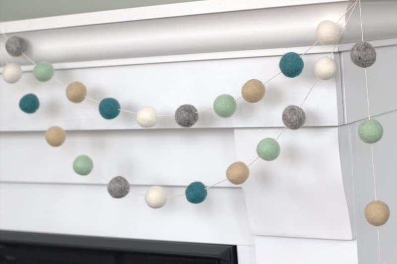 Decorative felt ball garland for home decor