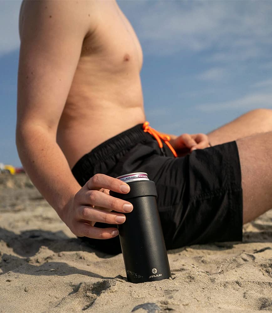 Lightweight 7 ounce slim can cooler on the go