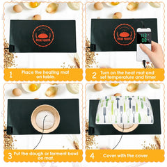 Dough proofing warming mat for home use