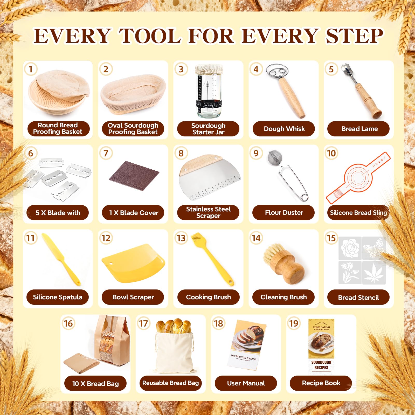 Decorative stencils and kraft bags included in kit