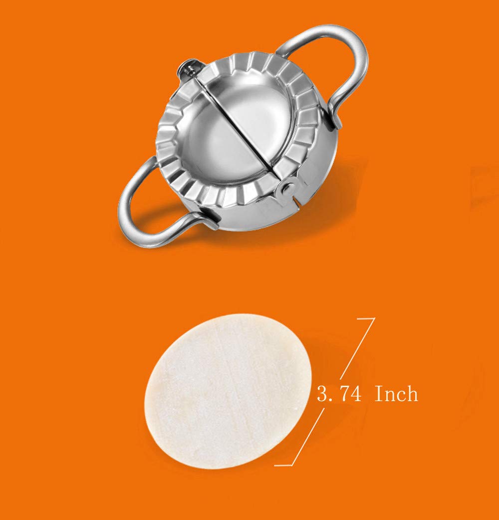 Dough sheet ready to be pressed in the 3.74 inch maker