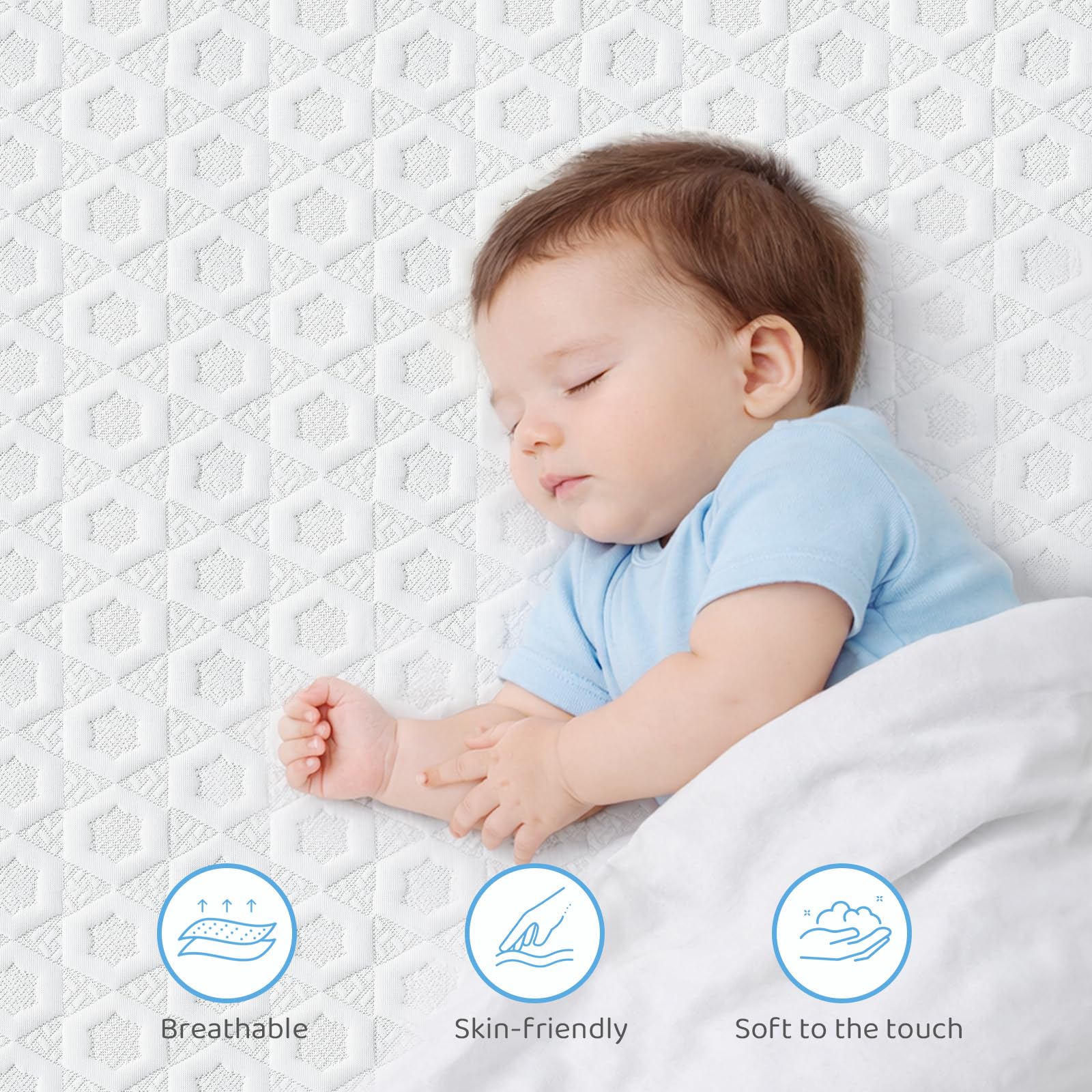 Dourxi crib mattress with OEKO-TEX certified removable cover