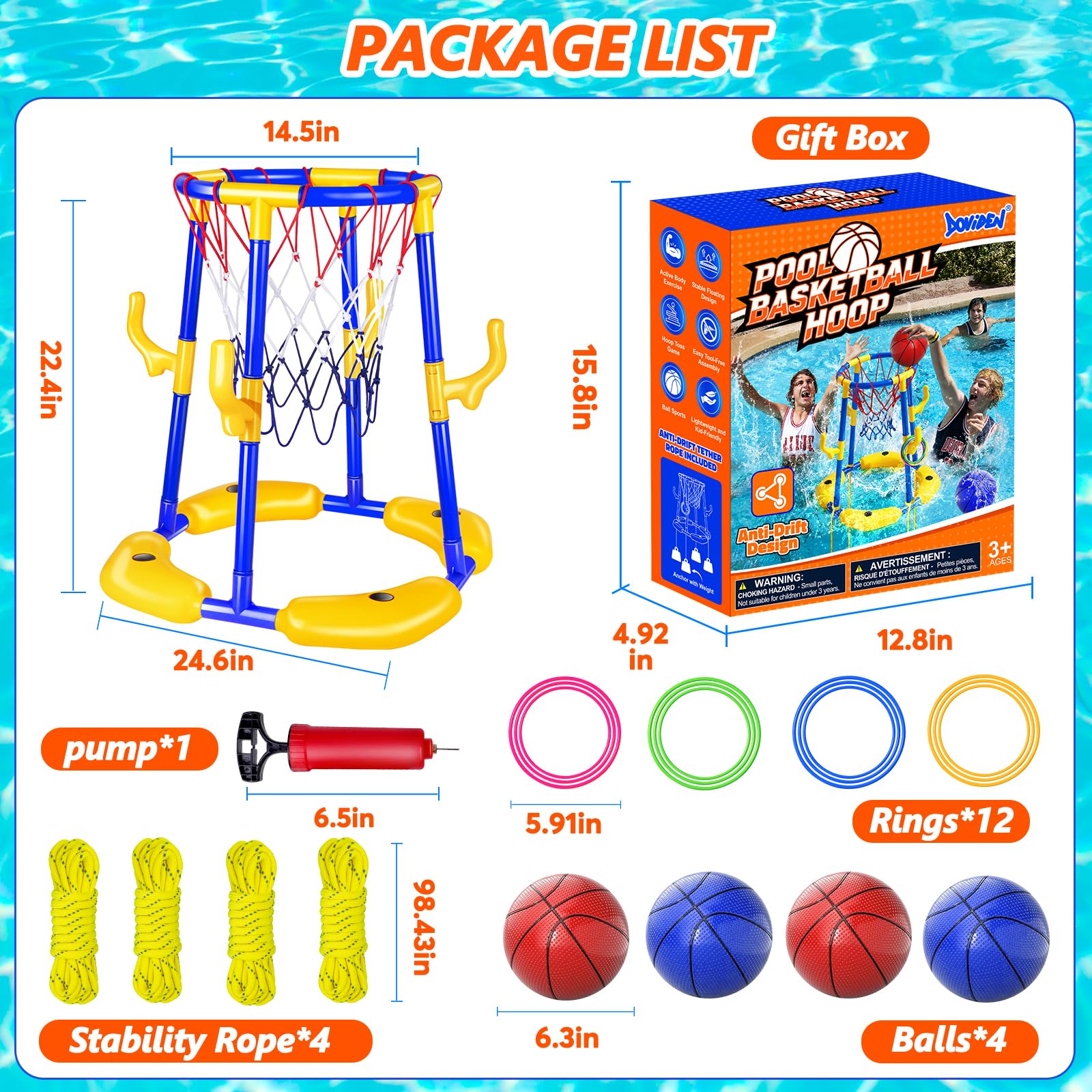 Clear assembly instructions and pump included for Doviden hoop