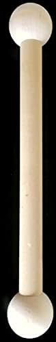 Pack of 4 unfinished wooden ball dowel ends