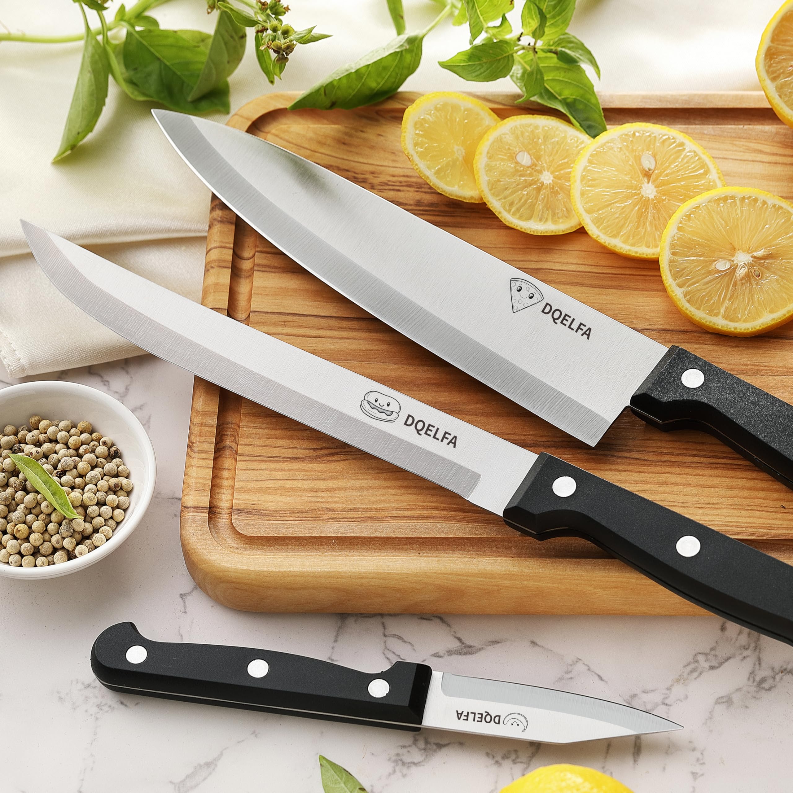 Dishwasher safe feature icon for DQELFA knives