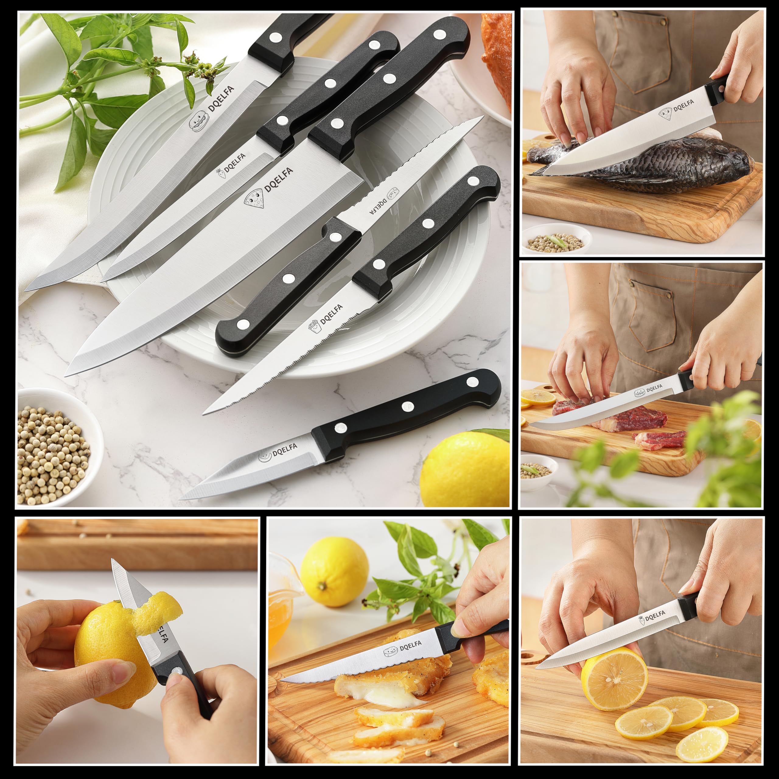 4.5 inch serrated knife in DQELFA set