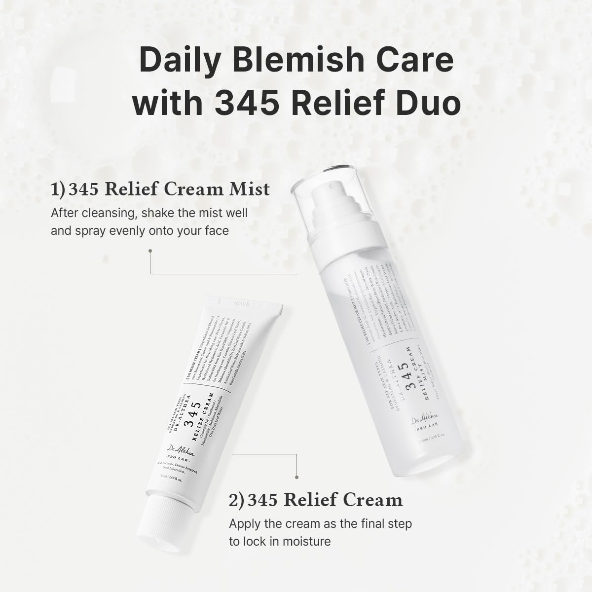 345 Relief Cream 50ml product packaging by Dr.Althea