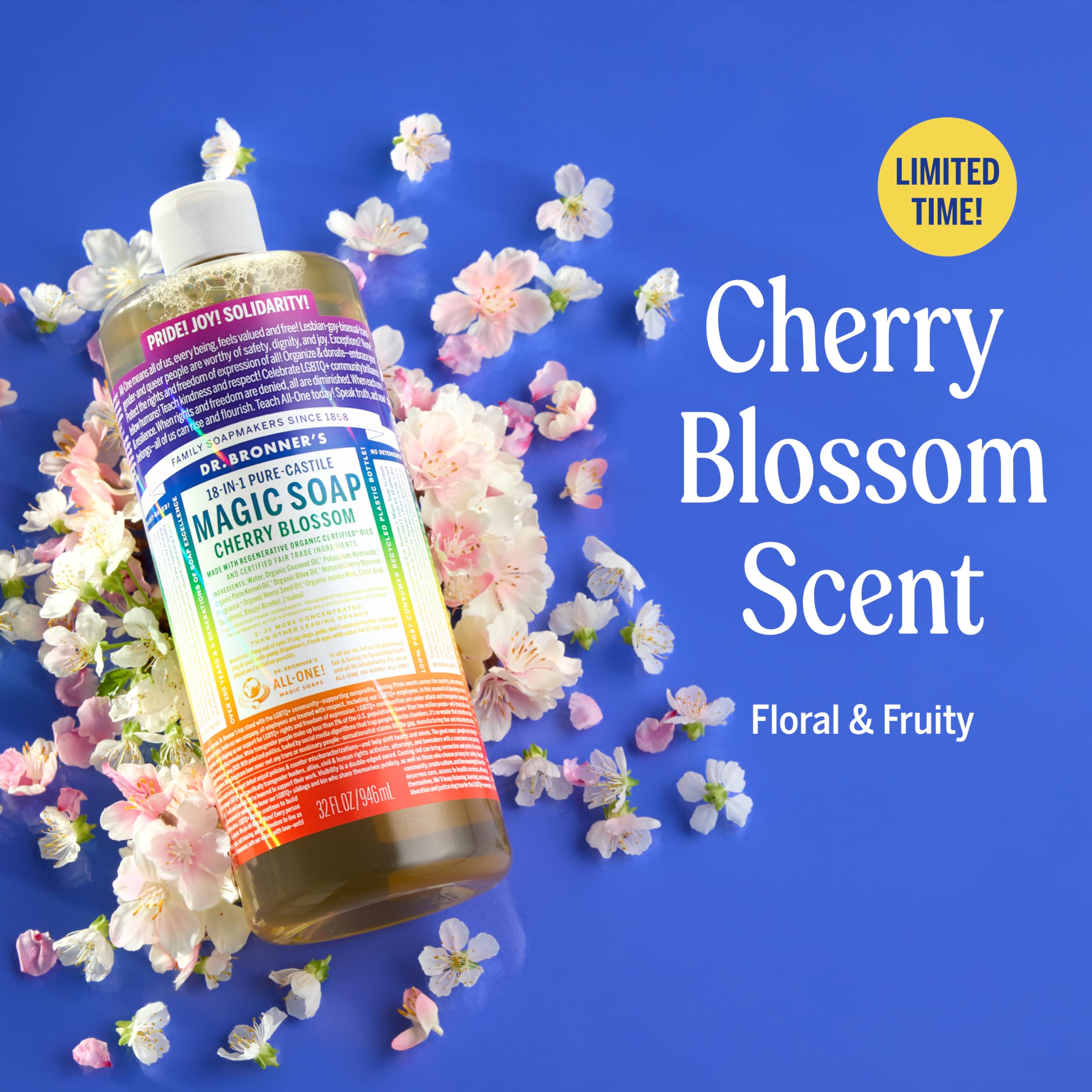 Plant-based formula with no synthetic detergents in Pride Soap