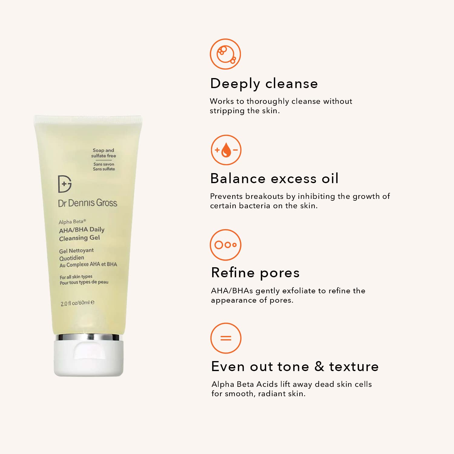 Dr Dennis Gross skincare cleansing gel all skin types 2oz
