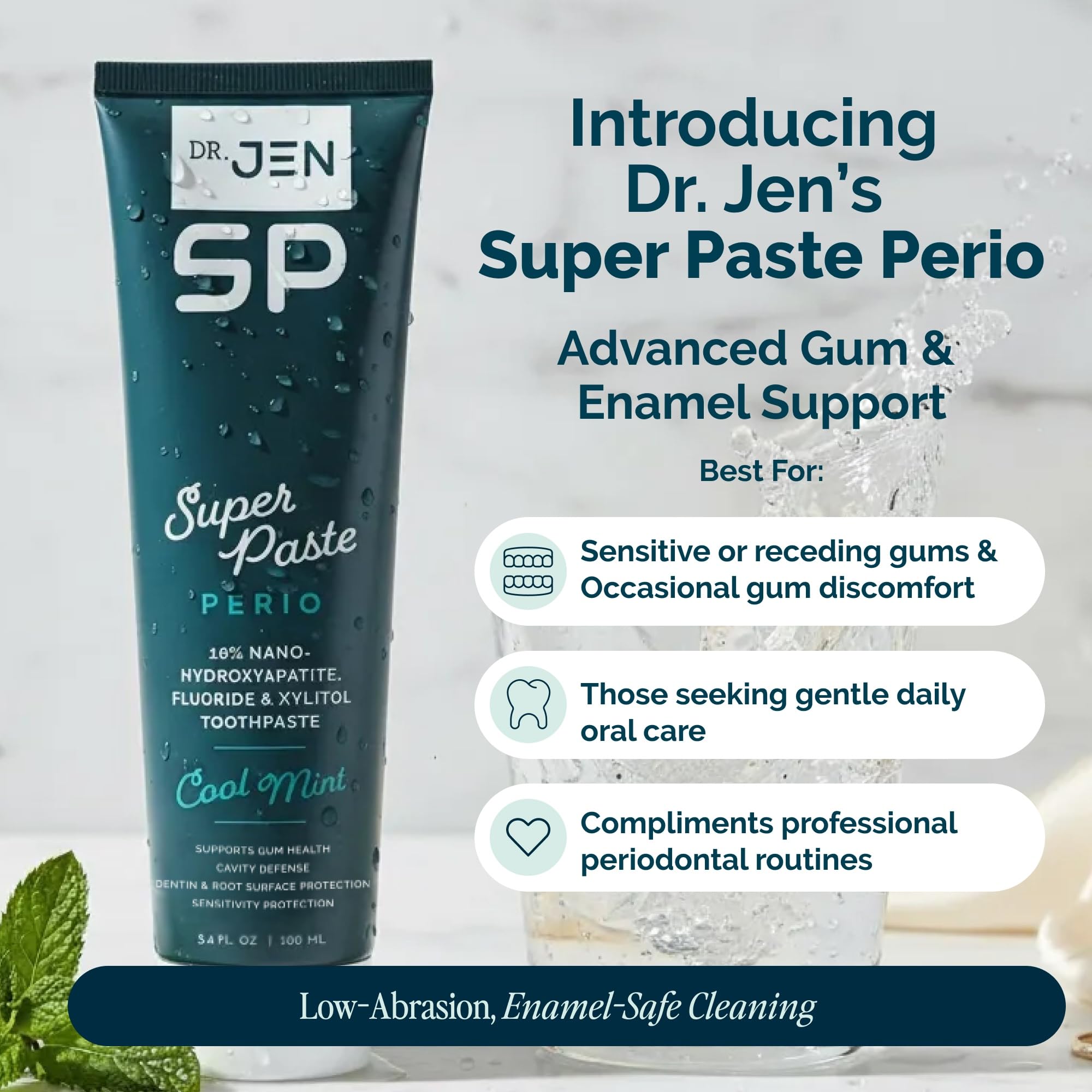 Dr Jen Super Paste Perio Toothpaste tube and label