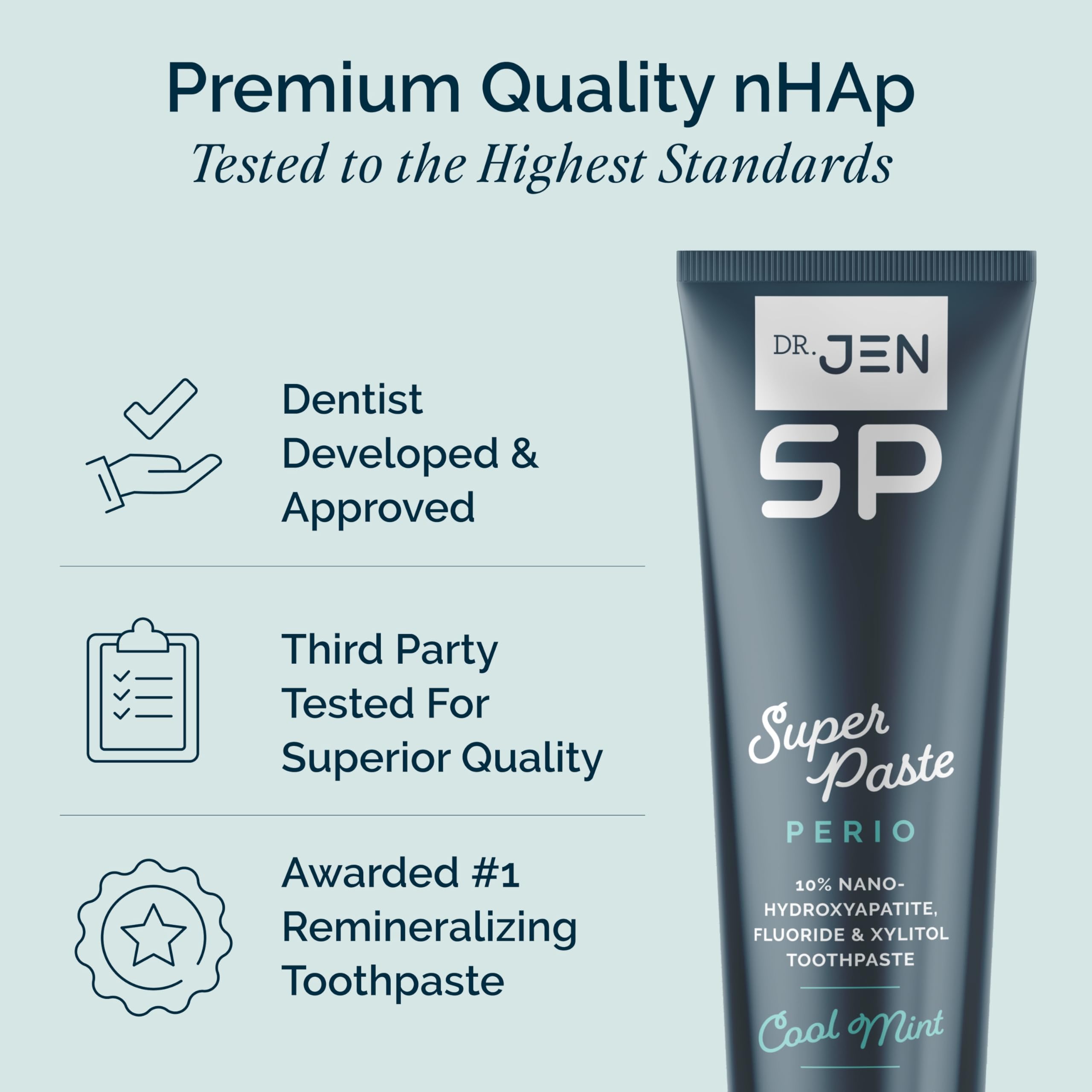 Fluoride xylitol formula in Dr Jen toothpaste