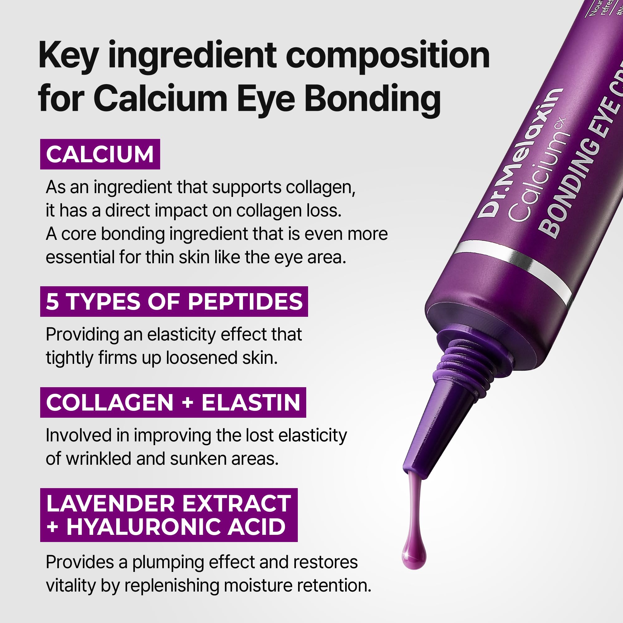 Hydration and plumping effect claim on label