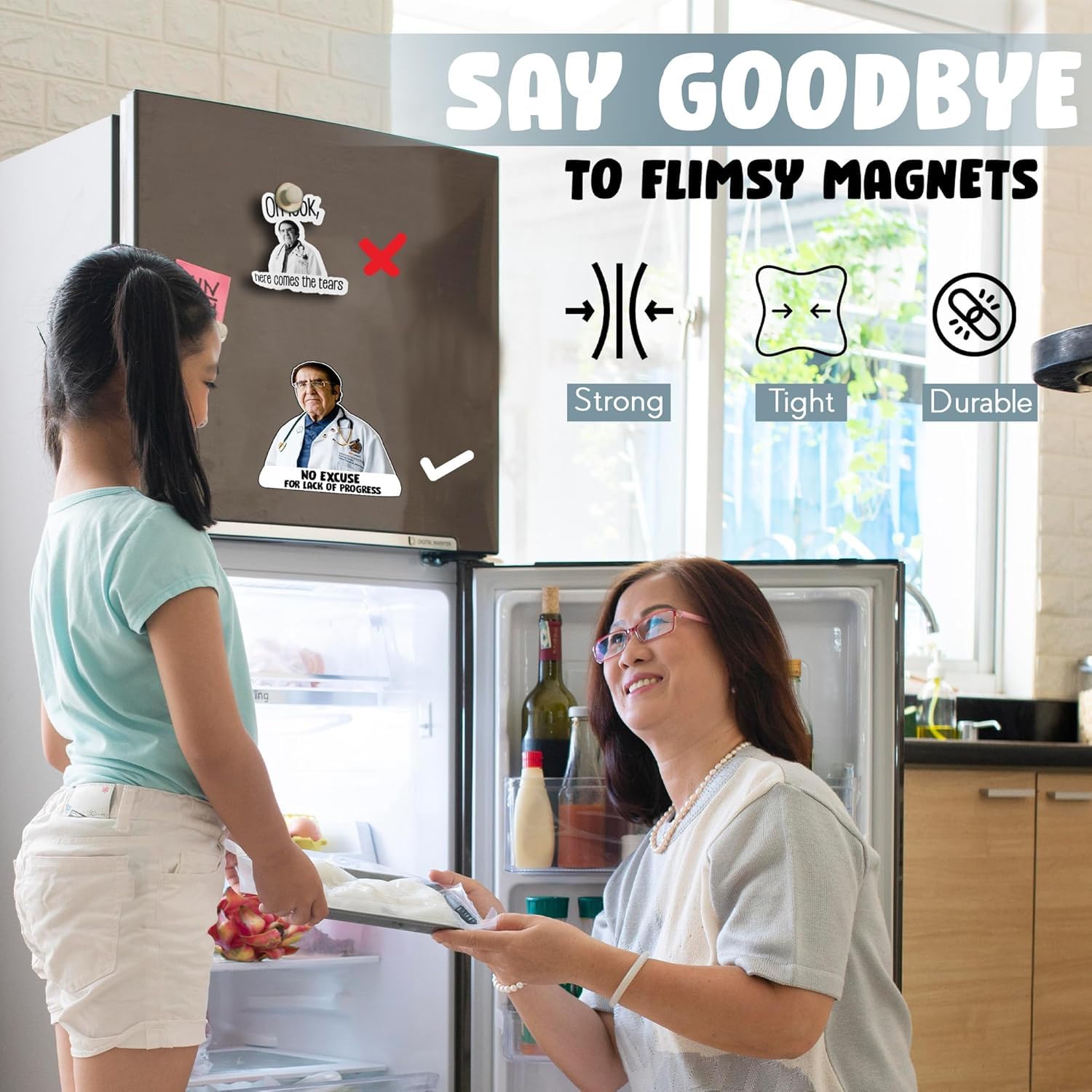 Decorative magnets suitable for kitchen and lockers