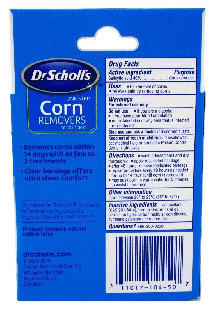 Dr Scholls Corn Remover One Step Maximum Strength packaging weight 0.068 kilograms