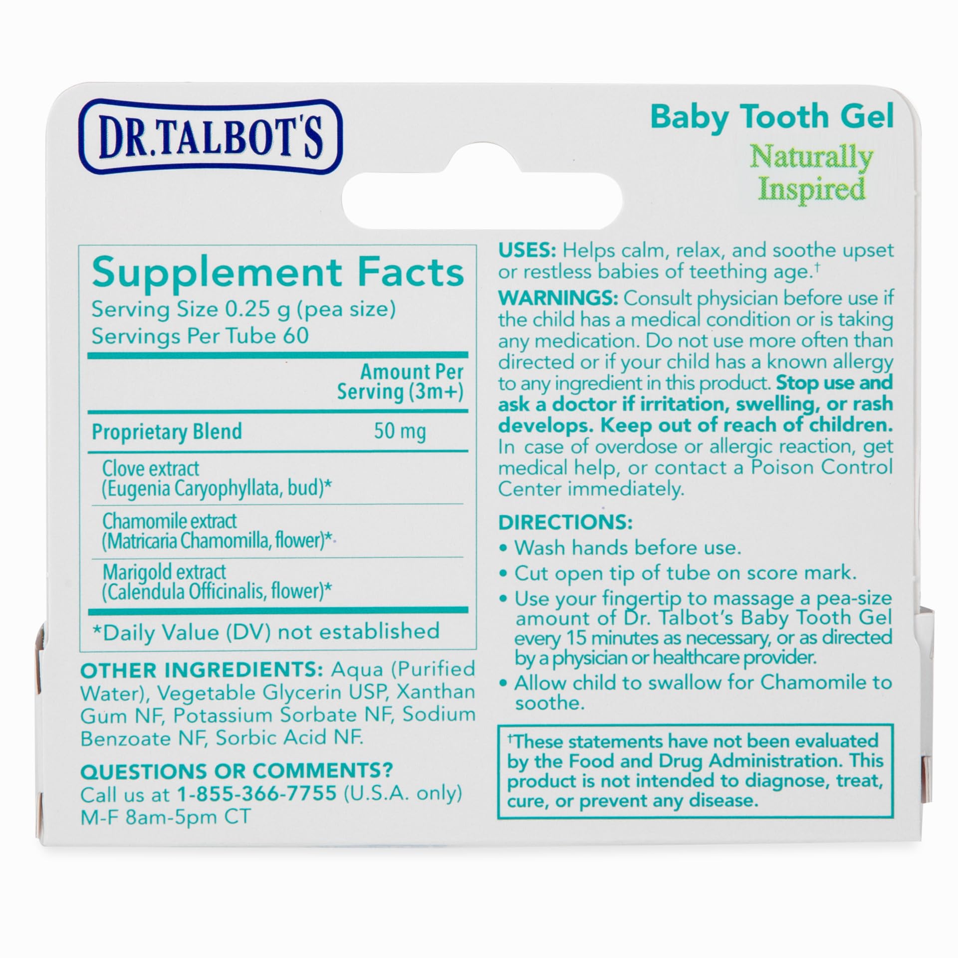 Dr Talbot's Baby Teething Gel soothing formula