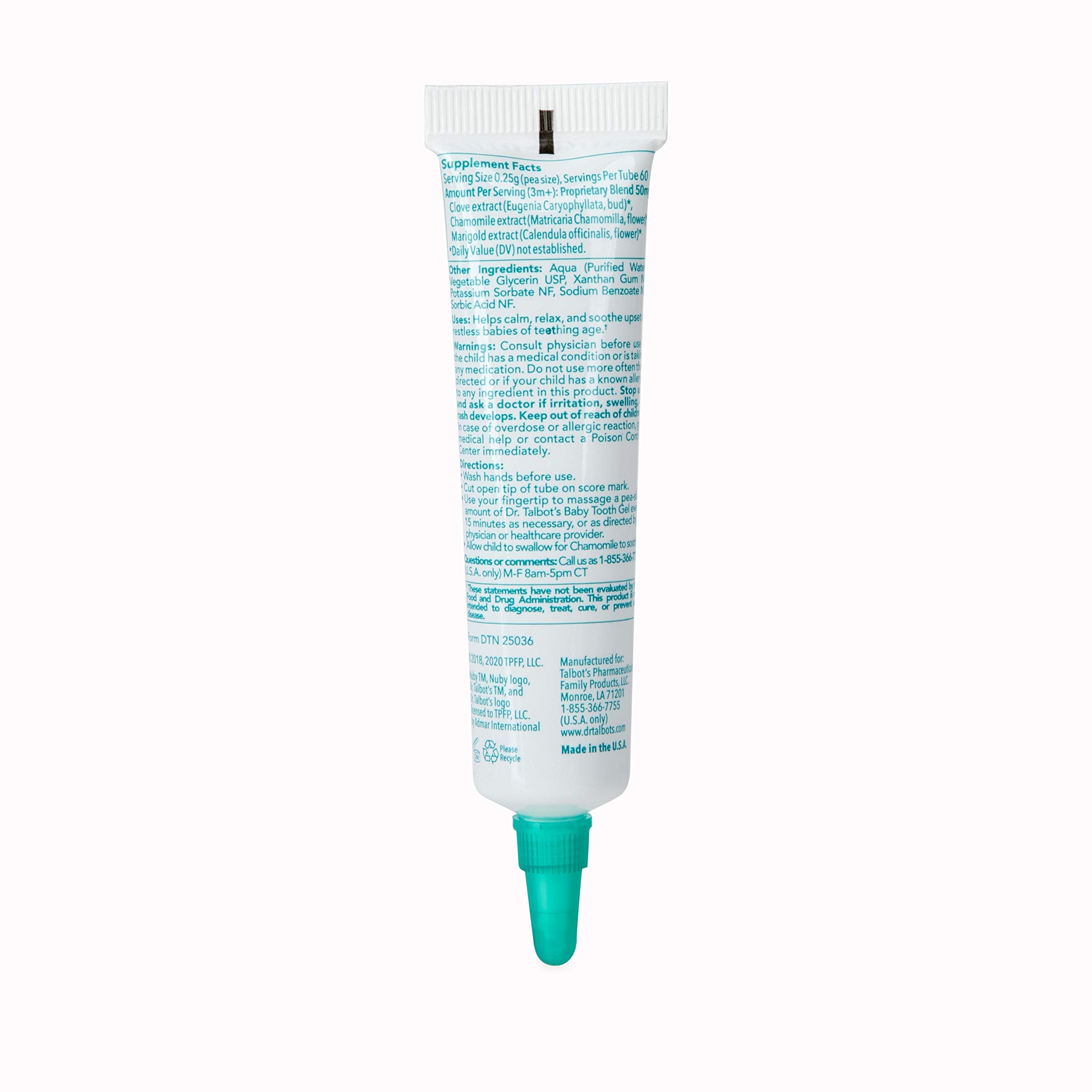 Dr Talbot's Baby Tooth Gel 0+ months suitability